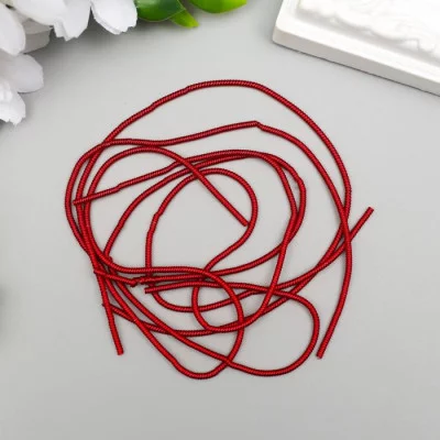 Канитель мягкая, гладкая 1 мм, глянец, бургундский 5 гр 6908889