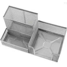 Органайзер настольный металлический 3 отделения серый DV-12756GR