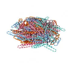 Скрепки металлические овальные цветные "Зебра" 28 мм 100 шт в карт.кор., СКР-3139