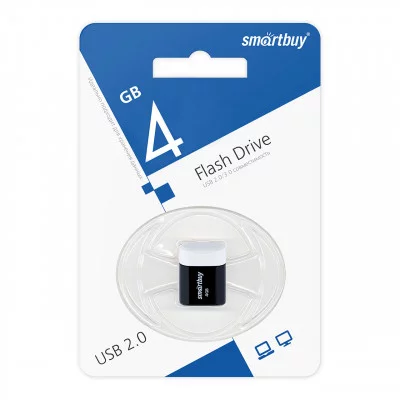 USB флеш накопитель 4 Gb SmartBuy LARA Black 119655