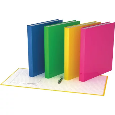 Папка на 2 кольца/ламин 24/16/О ERICH KRAUSE "Neon" желт 39058 310255