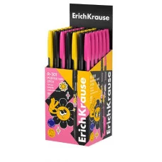 Ручка шариковая ErichKrause R-301 Stick Positive Vibe 0.7, цвет чернил синий 63080