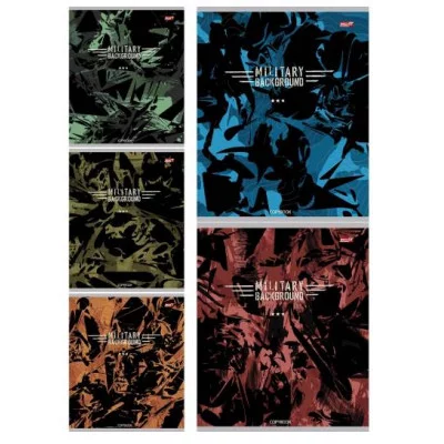 Тетрадь ЛИНИЯ 48л. В СТИЛЕ МИЛИТАРИ - 2 (48-5724) цвет. мелов. обл. 48-5724