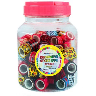Клейкая лента декоративная 12мм*2м DARVISH ассорти DV-9193 362754