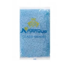 Бисер Alingar размер №8 вес 450 гр., прозрачный кристалл, внутри голубой, пакет AL8/0-R19