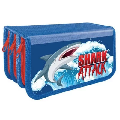 Пенал 3отдел. 190*105мм Shark attack ПО-11