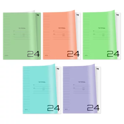 Тетрадь 24л., линия BG "UniTone. MIX", пластиковая обложка 379174