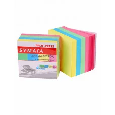 Бумага для заметок с клеевым краем 4 ЦВЕТА ЗС-1563 76х76 мм, по 100л,пастель, П-00084562