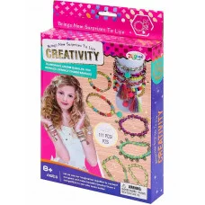 Набор для создания браслетов"Модница"(111элементов)в кор,флуоресцент.,24,7х15,9х3см( Арт. Y15740016)