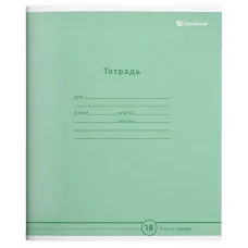 Тетрадь 18 л. лин. Schoolformat ПАСТЕЛЬНО-ЗЕЛЕНАЯ мел. карт., ВД-лак 238575