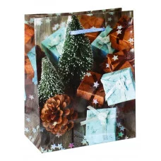 Optima Пакет подарочный с глянц. лам. 11,5x14,5x6 см  (S) Новогоднее настроение, 128 г   ПКП-6085