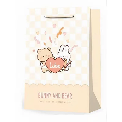 Dream cards Пакет подарочный с мат. лам. 26х32х10 см (размер L)  Лучшие друзья,желтый,210г.ПКП-6591