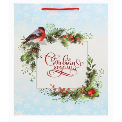 Dream cards Пакет подароч. с мат.лам. и глит. 31x40x12 см (XL) Праздник 190г ППК-2363