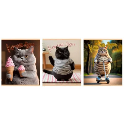 Тетрадь А5 48л "Кошачьи будни" КанцЭксмо ТК489098