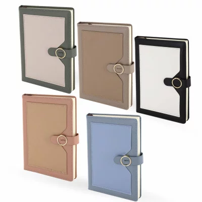 Записная книжка А5, Yalong, 7БЦ, иск. кожа, поролон, ляссе, тонир. блок, клапан на магните, накладной карман, ассорти, клетка, 128 л. YL-25-591