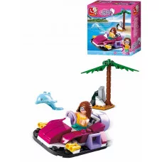 Конструктор пластиковый.SLUBAN. Морское приключение (70дет., 1 фигура в кор.).Арт. M38-B0600A