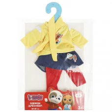 Одежда для кукол КОШЕЧКИ - СОБАЧКИ 20-25 см, на плечиках в пакете КАРАПУЗ 365409