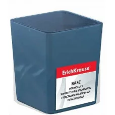 Подставка настольная пластиковая ErichKrause® Base, Ice Metallic, синяя 55813