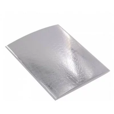 Тетрадь 48л., А5, клетка, Alingar "Silver Croco metallic", скрепка, дизайнерский картон, тиснение, блок офсет, 100% белизна AL12395