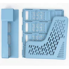 Лоток вертикальный 4 отделения голубой DV-14924-4