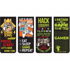 Закладка для книг магнитная 25*56.6мм "Game" 4шт/уп е/п DEVENTE 8065108