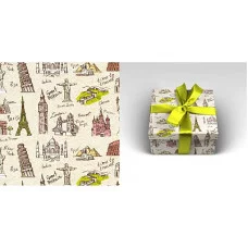 Optima Упаковочная бумага Время путешествовать (1 лист в рулоне, 70 х 100 см) УБ-3644