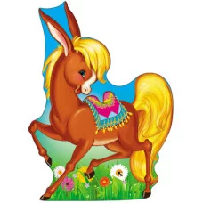 Ф-7453 Плакат вырубной А3. Конек Горбунок (с блестками в лаке)