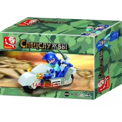 К-р"Военный мотоцикл" 32 дет.в коробке