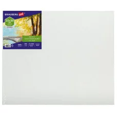 Холст на картоне, 25х30 см, грунтованный, хлопок, мелкое зерно, BRAUBERG ART CLASSIC, 191670