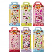 Наклейки-стразы Alingar, акриловые, пакет с европодвесом, "Летняя поляна" AL9597