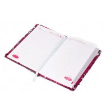 Подарочный блокнот А5, 7БЦ, Alingar, пайетки, аппликация, линия, 60 л., "Бабочка", фиолетовый AL9072