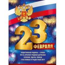 Плакат поздравительный А2 Империя поздравлений 23 февраля 22103