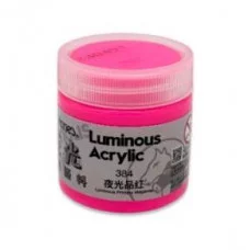 Краска акриловая 50 мл. DJ-370 Люминисцентная "Розовая" в баночке №384 Maries 332990