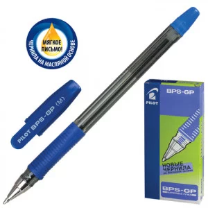 Ручка шариковая Pilot "BPS" синяя, 1,0мм, грип Pilot 025894