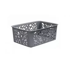 КОРЗИНКА Leaves 4л 258*186*100мм, серый ХТ31114
