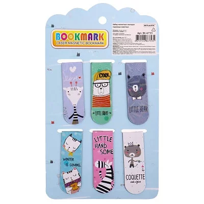 Набор магнитных закладок Сказочные животные, 6 шт, в ассортименте  ЗК-6753 461-0-144-86753-5