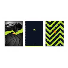 Тетрадь 96л., А4, клетка, на гребне BG "Real man", неоновый пантон 341681