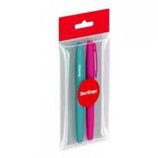 Ручка гелевая стираемая Berlingo "Correct" синяя, 0,6мм, корпус роз.+бирюз., 2шт 304572