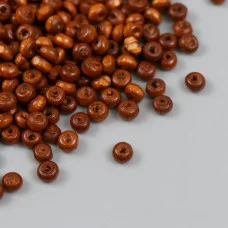 Бусины для творчества дерево "Натуральные" d=0,4 см набор 20 гр   9888421