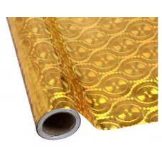 Пленка самоклеящаяся голография золотая 1011 кубики 0,45м х3м 3мкр 3221768