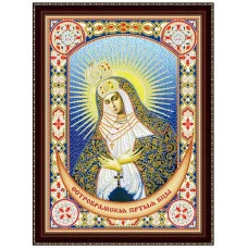 Алмазная мозаика 30х40 см с подрамником c част. зап. (блест) Икона Божией Матери №4 (Арт. BH29)