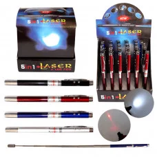 Лазерная указка +фонарик+ручка, магнитная, телескопическая, длина 15-46см, алюминий J.Otten  4331