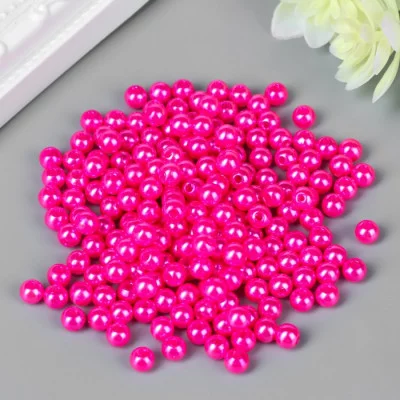 Набор бусин для творчества пластик "Розовый Барби" набор 200 шт d=0,6 см 4762449