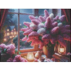 Алмаз мозаика (клас.) 30х40 см, с подр., с полн. заполн. (30цв.) Вечерний натюрморт (арт. НД-8915)