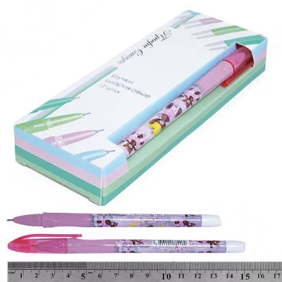 Ручка масляная "Балерина" рельефн.держ.,син.стерж, толщина пиш. узла 0.7мм 617 Профи-Стиль 303230