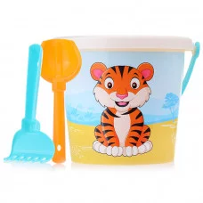 Набор №656 сафари: ведро малое с наклейкой, совок №2, грабельки №2 93400