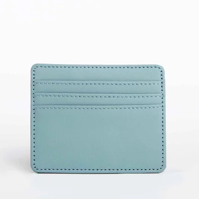 Картхолдер 10,2*0,4*8,2 см, отд иск кожа, голубой 9101447