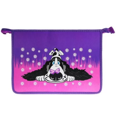 Папка для тетрадей А4 молния сверху ламин "Пес и бабочка" КАНЦБУРГ 30шк4_1063 077878