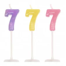 Свеча цифра "7", цв.асс 122916-7 /1 /50 /0 /2000 265400