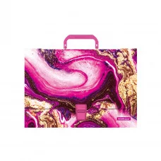 Портфель пластиковый ErichKrause® Marble Amethyst, A4 (в пакете по  1шт.) 52915